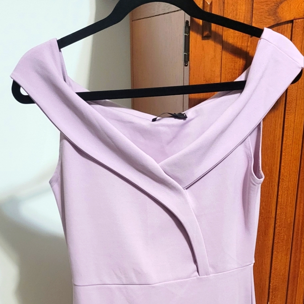 Missguided Lilac Mini Dress Crepe